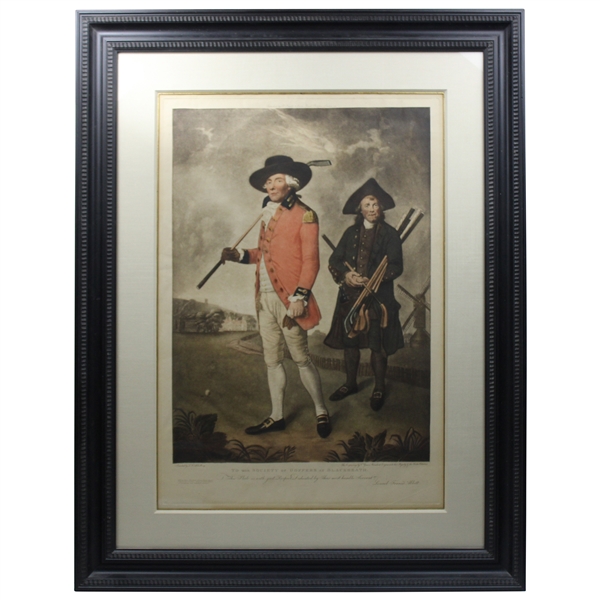 c.1880 Blackheath Golfers Mezzotint - Framed