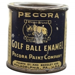 Early 1900s Pecora Golf Ball Enamel with Rhino Paint Company Logo