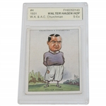 1931 Walter Hagen Wia + Ac Churchman Golf Card