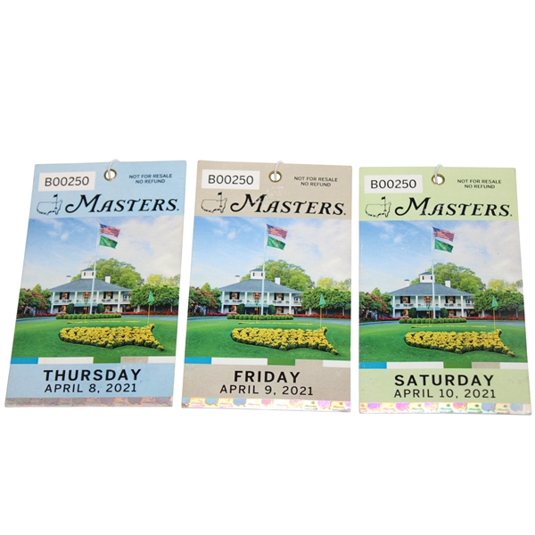 2021 Masters Tournament Thursday, Friday & Saturday - First/Second/Third Round Tickets