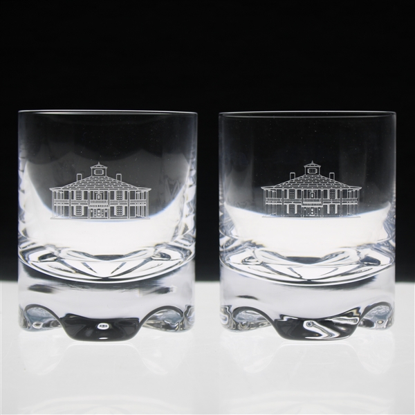 Two (2) Augusta National Golf Club Clubhouse Rocks Glasses