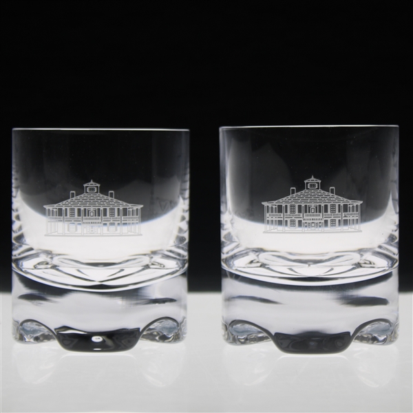 Two (2) Augusta National Golf Club Clubhouse Rocks Glasses