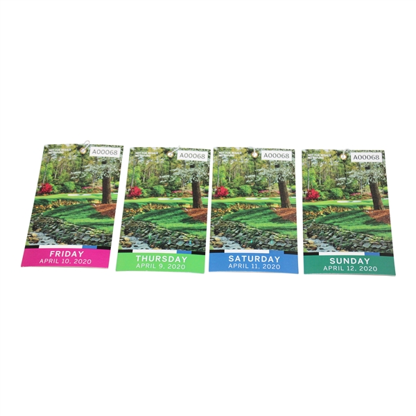 2020 Masters Tournament Four (4) Ticket Set - Thursday, Friday, Saturday & Sunday