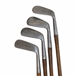 Four (4) Hillerich & Bradsby Wood Shafted Golf Clubs