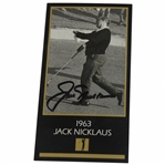 Jack Nicklaus Signed 1963 Masters of Golf Grand Slam Ventures Golf Card JSA ALOA