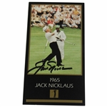 Jack Nicklaus Signed 1965 Masters of Golf Grand Slam Ventures Golf Card JSA ALOA