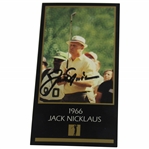 Jack Nicklaus Signed 1966 Masters of Golf Grand Slam Ventures Golf Card JSA ALOA