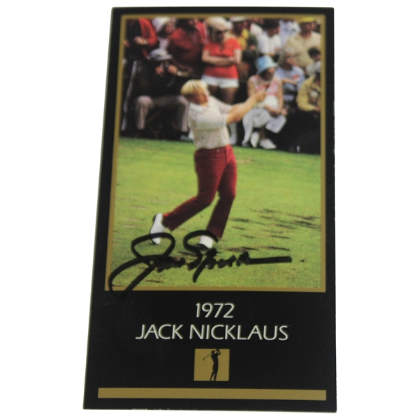 Jack Nicklaus Signed 1972 Masters of Golf Grand Slam Ventures Golf Card JSA ALOA