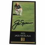 Jack Nicklaus Signed 1975 Masters of Golf Grand Slam Ventures Golf Card JSA ALOA