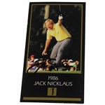 Jack Nicklaus Signed 1986 Masters of Golf Grand Slam Ventures Golf Card JSA ALOA