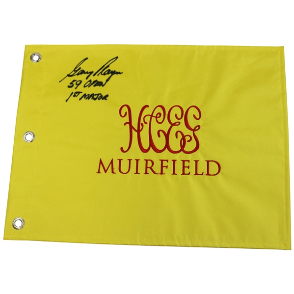 Gary Player Signed The Honorable Company of Edinburgh Golfers Embroidered Muirfield Flag JSA ALOA