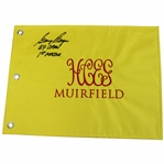 Gary Player Signed The Honorable Company of Edinburgh Golfers Embroidered Muirfield Flag JSA ALOA