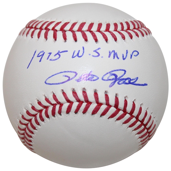 Pete Rose Signed Official Rawlings MLB Baseball w/1975 WS MVP Inscription JSA ALOA