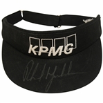 Phil Mickelson Signed KPMG Callaway Black Visor JSA ALOA