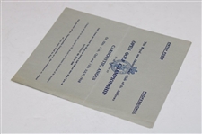 1968 Open Championship at Carnoustie Official Contestant Entry Form - Gary Player Win