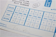 Watson, Singh, Strange & Seven (7) others Signed 1997 & 1998 Buick Challenge Scorecards