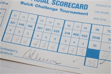 Watson, Singh, Strange & Seven (7) others Signed 1997 & 1998 Buick Challenge Scorecards