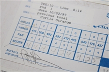 Watson, Singh, Strange & Seven (7) others Signed 1997 & 1998 Buick Challenge Scorecards