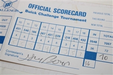 Watson, Singh, Strange & Seven (7) others Signed 1997 & 1998 Buick Challenge Scorecards