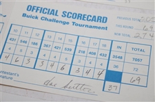 Watson, Singh, Strange & Seven (7) others Signed 1997 & 1998 Buick Challenge Scorecards