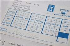 Watson, Singh, Strange & Seven (7) others Signed 1997 & 1998 Buick Challenge Scorecards