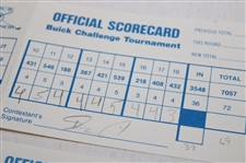 Watson, Singh, Strange & Seven (7) others Signed 1997 & 1998 Buick Challenge Scorecards
