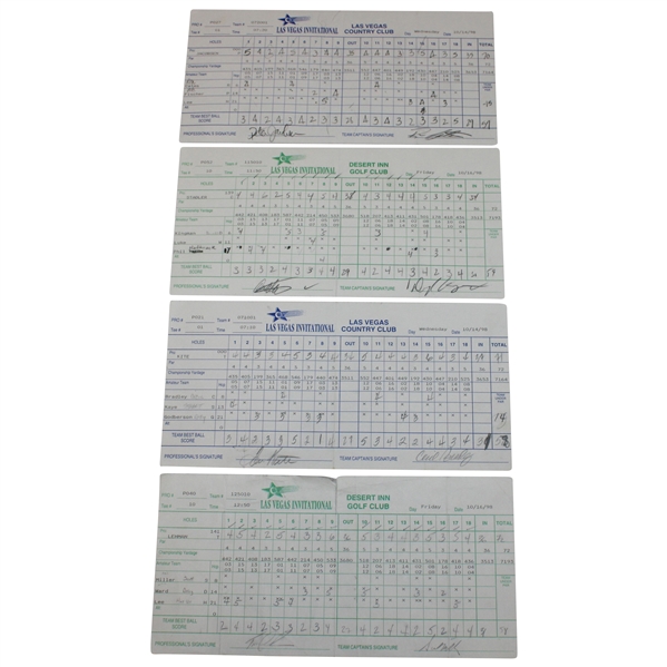 Jacobsen, Kite, Stadler & Five (5) others Signed 1998 Las Vegas Invitational Scorecards