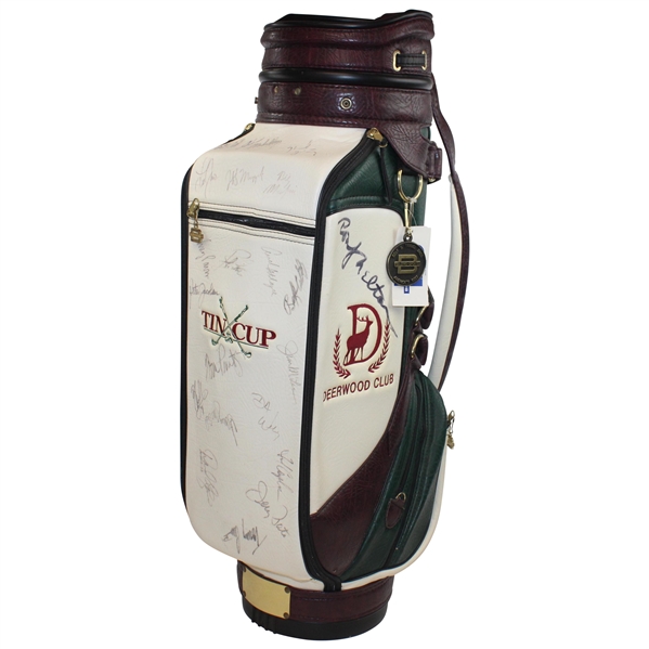 Multi-Signed Tin Cup Full Size Commemorative Golf Bag JSA ALOA