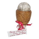 Jefferies Faux Leathery Olive Wood Golf Ball Circa 1440-1848