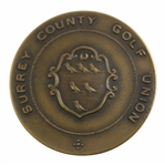 1958 Surrey County Golf Union Club Championship at Walton Heath Medal in Case