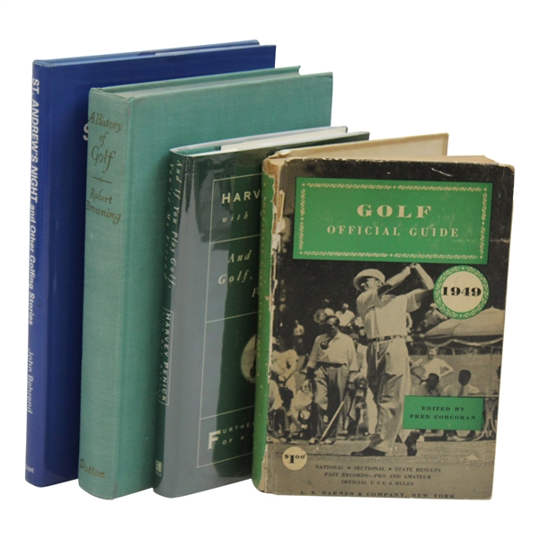 Four (4) Golf Books incl. 1949 Golf Guide, A History of Golf by Browing, If You Play Golf.. by Penick & Other