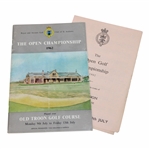 1962 Open Championship at Old Troon Program - Arnold Palmer Winner
