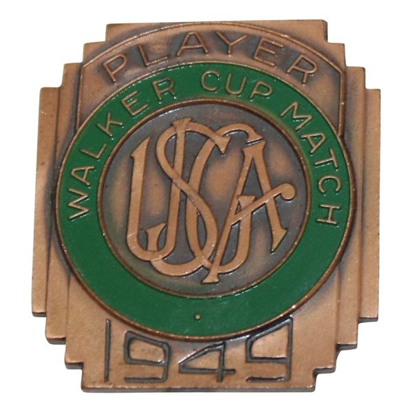 1949 USGA Walker Cup Player Contestant Badge Owned By Charles Kocsis