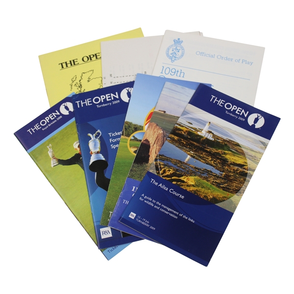 Five (5) Open Championship Pamphlets From 1980-2012