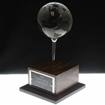 Bobby Clampetts 1983 World Mixed Championship w/Betsy King Glass Globe Trophy