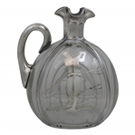 Sterling Silver Overlay Glass Decanter