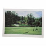 Langer, Player, Stallwood Signed 12th Augusta Print #1676/2000 JSA ALOA