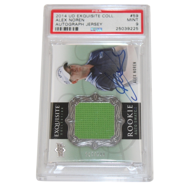 Alex Noren Signed 2014 Upper Deck Exquisite Collection Autograph Swatch Card #59 MINT 9 PSA