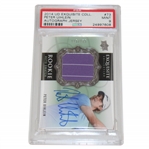 Peter Uihlein Signed 2014 Upper Deck Exquisite Collection Rookie Auto Swatch Card #73 MINT-9 PSA