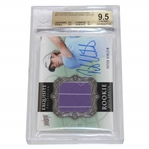 Peter Uihlein Signed 2014 Upper Deck Exquisite Collection Rookie Auto Swatch Card #73 MINT-9 Beckett