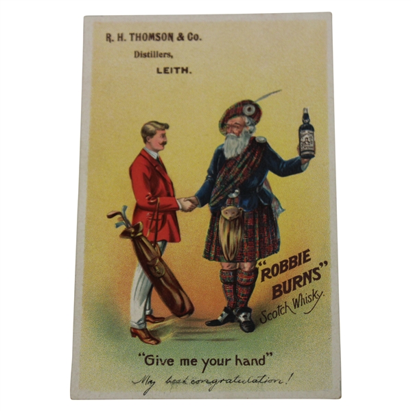 Robbie Burns Scotch Whiskey Advertising postcard