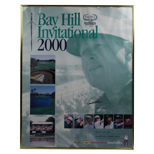 Arnold Palmer Signed 2000 Bay Hill Invitational Framed Poster JSA ALOA