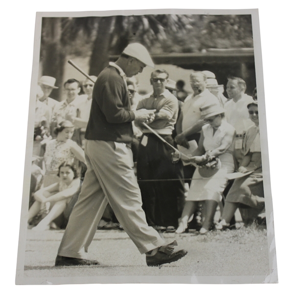 1958 Ben Hogan Photo At Seminole Golf Club Masters Practice By Hank Cohen