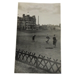 Putting Scene On The 18th Hole At St. Andrews Old Course Original Velox Photo w/Clubhouse