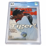 1996 Tiger Woods Sports Illustrated First Cover Issue CGC Graded 8.0