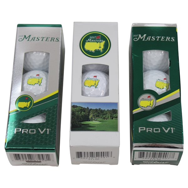 Three (3) Sleeves Of Titleist Masters Logo Golf Balls