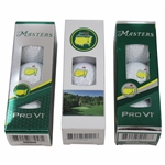 Three (3) Sleeves Of Titleist Masters Logo Golf Balls