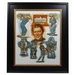 Original Gary Player Grand Slam Collage by Artist Robert Fletcher