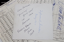 1962 Shell Show Booklet w/Two (2) Scorecards Marked & Signed by Swedish Players at Halmsted GC  - Sarazen Collection