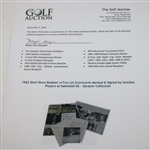 1962 Shell Show Booklet w/Two (2) Scorecards Marked & Signed by Swedish Players at Halmsted GC  - Sarazen Collection